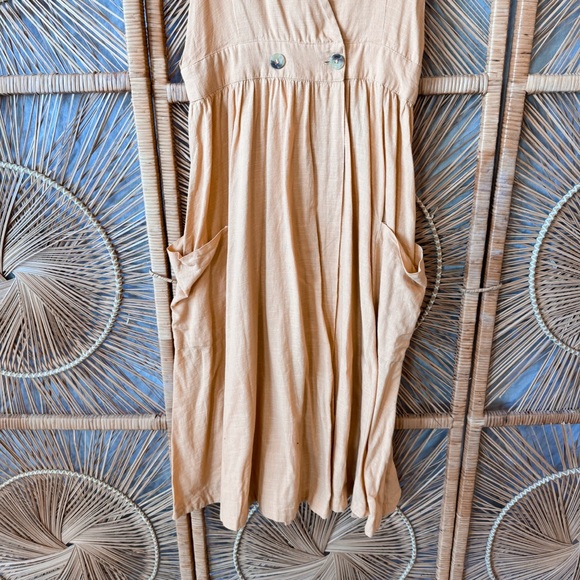 Free People Mustard Sleeveless Dress SZ S - Picture 4 of 10